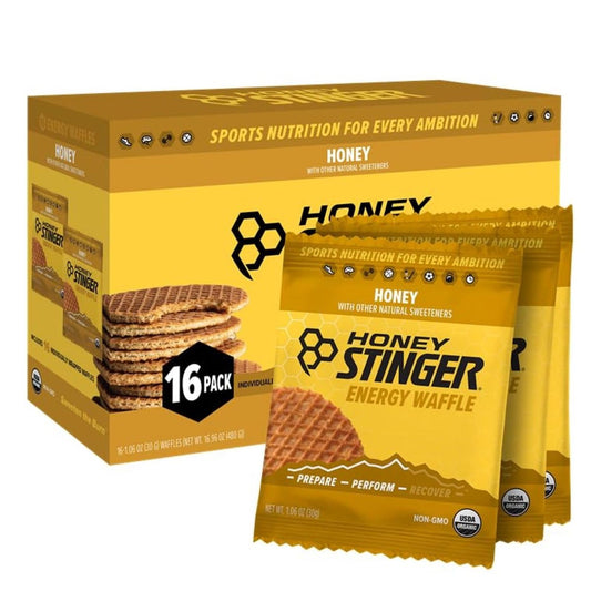 Honey Stinger Bio-Honigwaffel, Energie-Stroopwafel für Sport, Ausdauer und Leistung, Sporternährung für Zuhause & Fitnessstudio, Vor und nach dem Training, 480 g (16 Riegel)