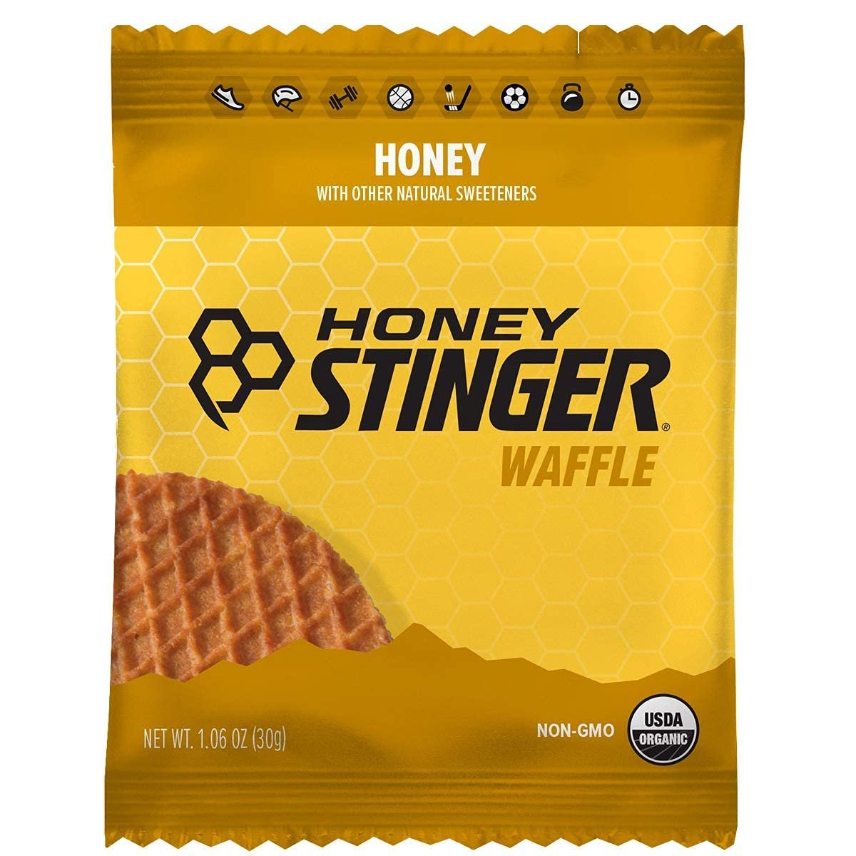 Honey Stinger Bio-Honigwaffel, Energie-Stroopwafel für Sport, Ausdauer und Leistung, Sporternährung für Zuhause & Fitnessstudio, Vor und nach dem Training, 480 g (16 Riegel)