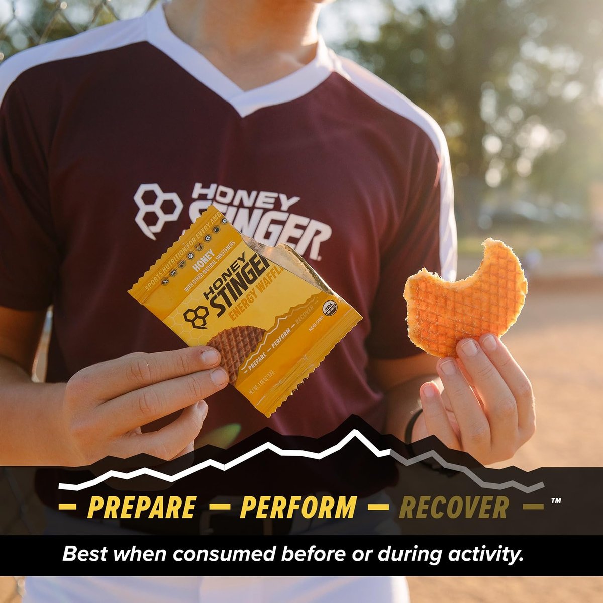 Honey Stinger Bio-Honigwaffel, Energie-Stroopwafel für Sport, Ausdauer und Leistung, Sporternährung für Zuhause & Fitnessstudio, Vor und nach dem Training, 480 g (16 Riegel)