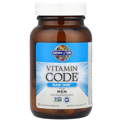 Garden of Life Vitamin Code Raw One for Men – Tägliches Multivitamin für Männer, 30 Kapseln, einmal täglich mit Obst, Gemüse & Probiotika