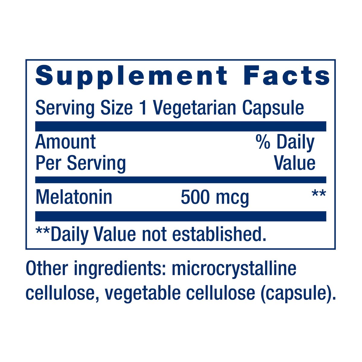 Life Extension Melatonin 500 mcg – Sanftes Einschlafhilfe, niedrige Dosis, 200 Kapseln – Nicht-GVO, glutenfrei, vegetarisch