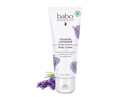 Babo Botanicals Beruhigende Lavendel Körperlotion – Entspannend mit Kamille & Lavendel – Vegan – Für alle Altersstufen – Mit Lavendelduft