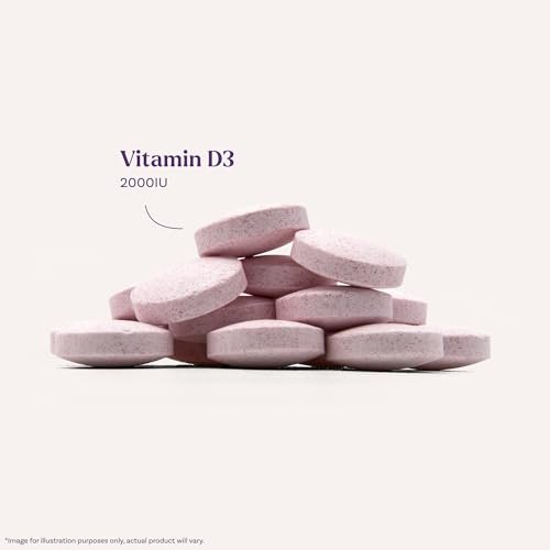 Natrol Vitamin D3 2.000 IE Schmelztabletten – Nahrungsergänzungsmittel für Knochen- und Gelenkgesundheit, 90 Tabletten, 90-Tage-Vorrat