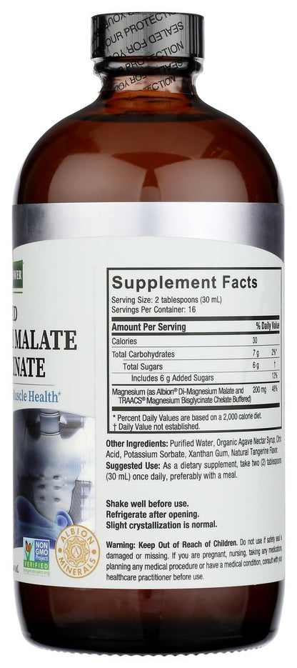 Nature's Answer Flüssiges Magnesiummalat und -glycinat | Unterstützt gesunde Knochen- und Muskelfunktion | Fördert die Herz-Kreislauf-Gesundheit | Glutenfrei & vegan 480 ml