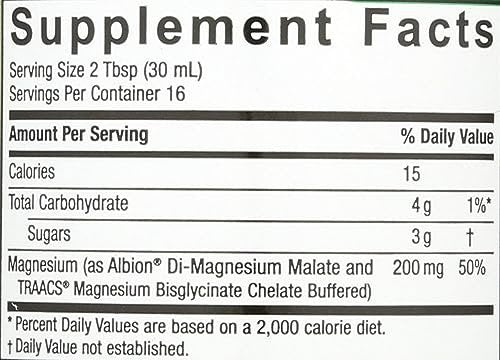 Nature's Answer Flüssiges Magnesiummalat und -glycinat | Unterstützt gesunde Knochen- und Muskelfunktion | Fördert die Herz-Kreislauf-Gesundheit | Glutenfrei & vegan 480 ml