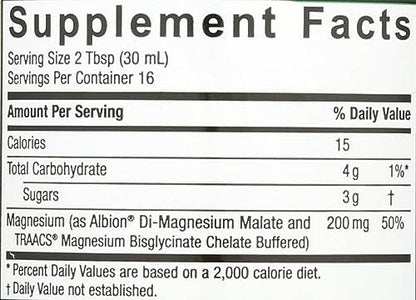 Nature's Answer Flüssiges Magnesiummalat und -glycinat | Unterstützt gesunde Knochen- und Muskelfunktion | Fördert die Herz-Kreislauf-Gesundheit | Glutenfrei & vegan 480 ml