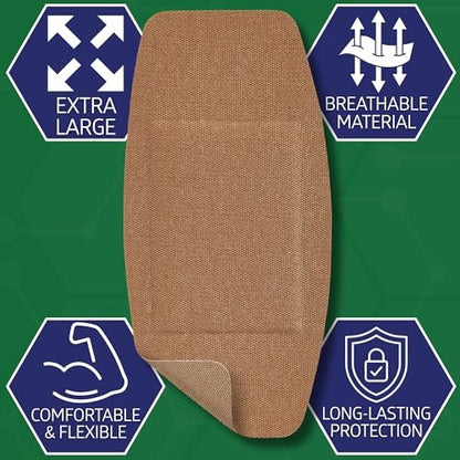 Curad Flex-Fabric Wundschnellverbände, dehnbar, 2 x 4 Zoll, 50 Stück, hautfarben