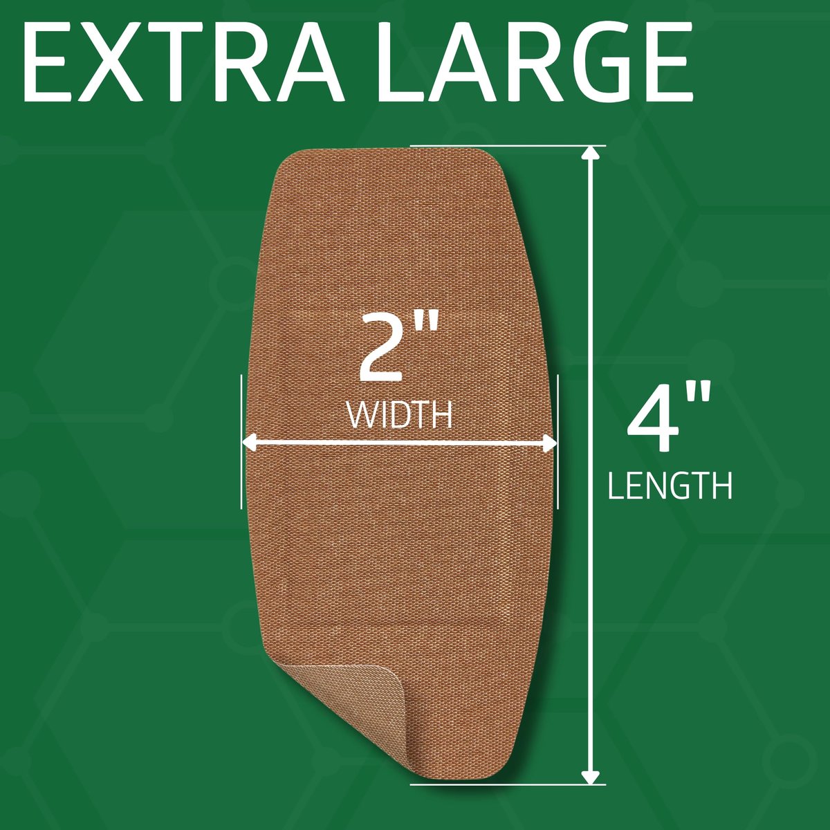 Curad Flex-Fabric Wundschnellverbände, dehnbar, 2 x 4 Zoll, 50 Stück, hautfarben