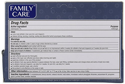 Family Care Clotrimazol Creme 1% – Wirksame Behandlung gegen Fußpilz, 28 g