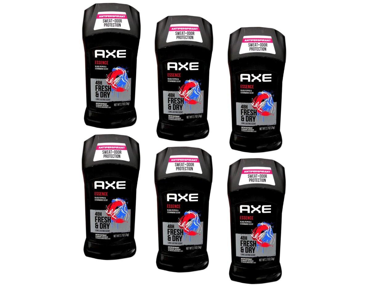 Axe Essence Dry Deodorant Antitranspirant 24h – 6er Pack (je 2,7 oz) – langanhaltender Schutz und frischer Duft