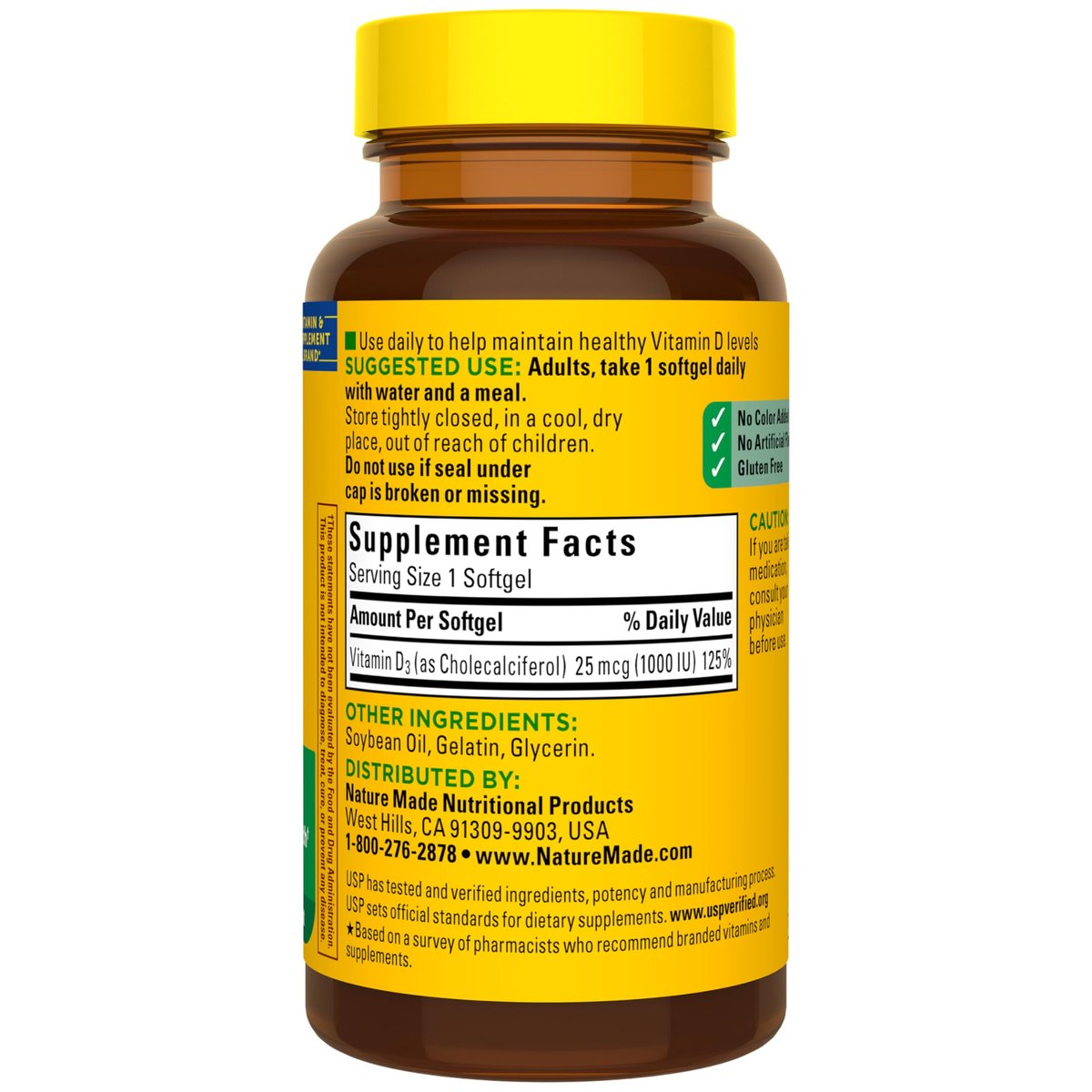 Nature Made Vitamin D3 5000 IE Extra Stärke Gummibärchen für Erwachsene – Knochen- und Immununterstützung, 80 Stück, 40 Tage Vorrat