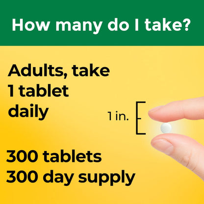 Nature Made Vitamin D3 1000 IE (25 mcg) – 300 Tabletten, Vitamin-D-Präparat für Knochen-, Zahn-, Muskel- und Immunsystemunterstützung