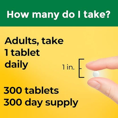 Nature Made Vitamin D3 1000 IE (25 mcg) – 300 Tabletten, Vitamin-D-Präparat für Knochen-, Zahn-, Muskel- und Immunsystemunterstützung