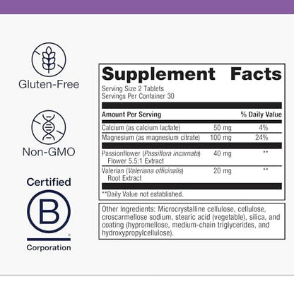 Metagenics MyoCalm – Calcium & Magnesium Komplex zur Muskelentspannung mit Passionsblume & Baldrianwurzel – 60 Tabletten