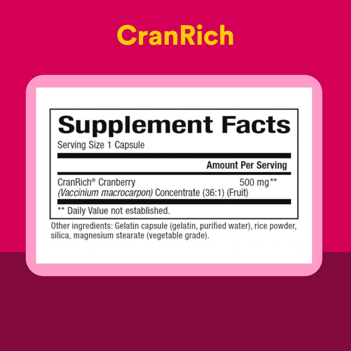 CranRich von Natural Factors – Hochkonzentrierter Cranberry-Extrakt für die Harnwegsunterstützung, Antioxidans, Non-GMO, 90 Kapseln