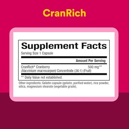 CranRich von Natural Factors – Hochkonzentrierter Cranberry-Extrakt für die Harnwegsunterstützung, Antioxidans, Non-GMO, 90 Kapseln