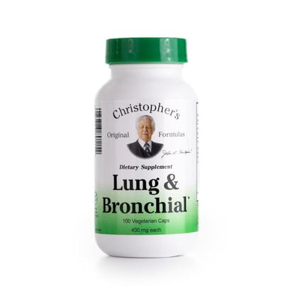 Christopher's Original Formulas Lungen- & Bronchialformel - Lungenreinigung für Raucher - Unterstützt das Atmungssystem mit synergistischer Kräutermischung