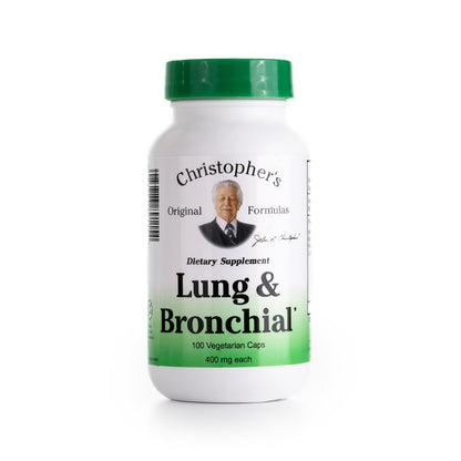 Christopher's Original Formulas Lungen- & Bronchialformel - Lungenreinigung für Raucher - Unterstützt das Atmungssystem mit synergistischer Kräutermischung