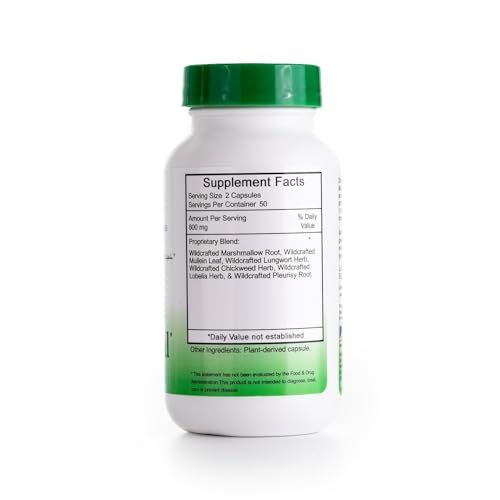 Christopher's Original Formulas Lungen- & Bronchialformel - Lungenreinigung für Raucher - Unterstützt das Atmungssystem mit synergistischer Kräutermischung