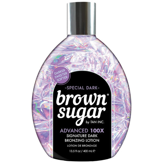 Brown Sugar Special Dark Bräunungslotion mit 100X Double Dark Bronzing Blend, Zuckerrohr-Extrakt, Mineralien, Acai-Beere & Körperbutter, 400 ml