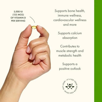 Swanson Vitamin D3 5.000 IE – 250 Softgels für Knochen-, Immun- und Herzunterstützung
