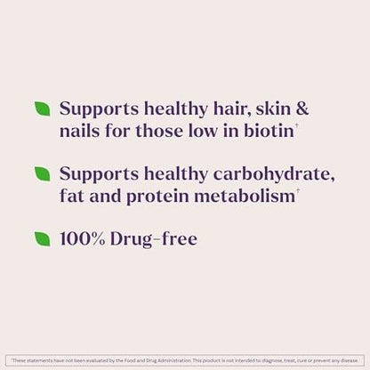 Natrol Beauty Biotin 10.000 mcg – 100 Tabletten für Haar, Haut und Nägel