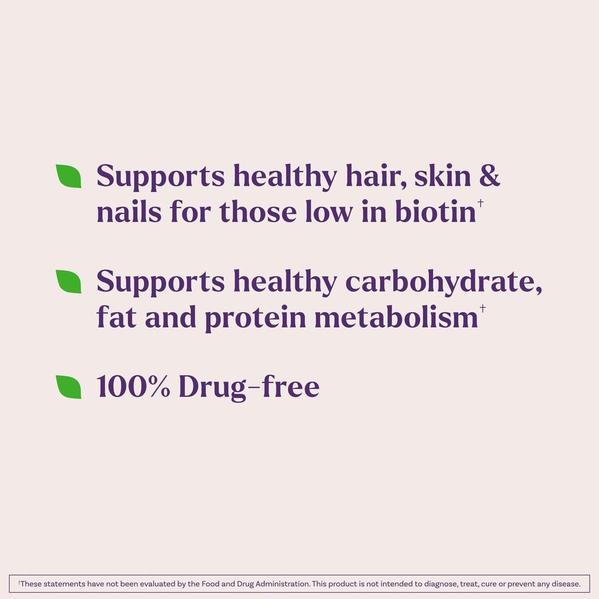 Natrol Beauty Biotin 10.000 mcg – 100 Tabletten für Haar, Haut und Nägel