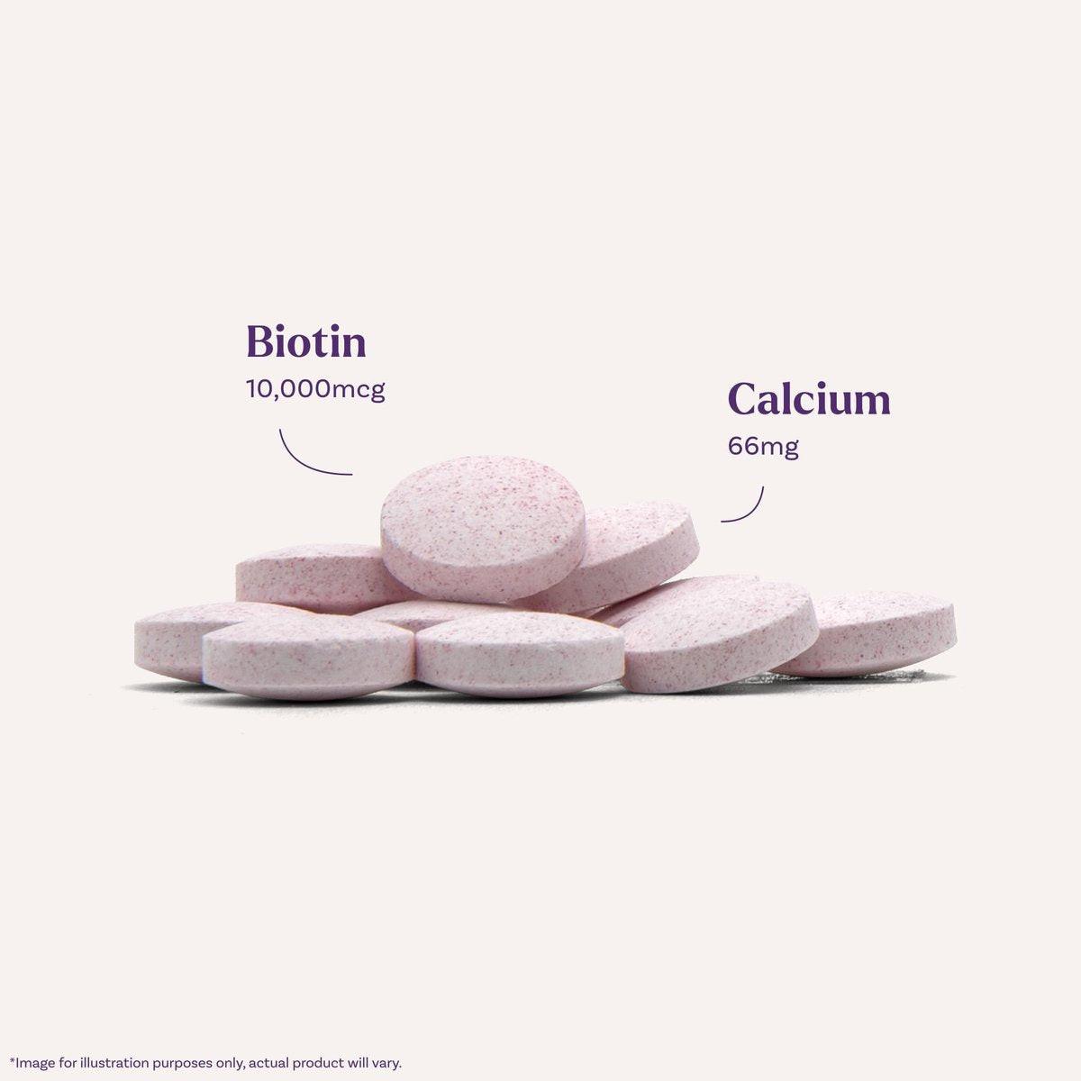Natrol Beauty Biotin 10.000 mcg – 100 Tabletten für Haar, Haut und Nägel
