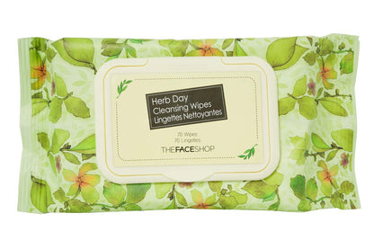 The Face Shop Herb Day 365 Reinigungstücher mit Rosmarin-Extrakt – 70 Stück, Make-up-Entferner, nicht reizend, erfrischend, aufhellend, feuchtigkeitsspendend