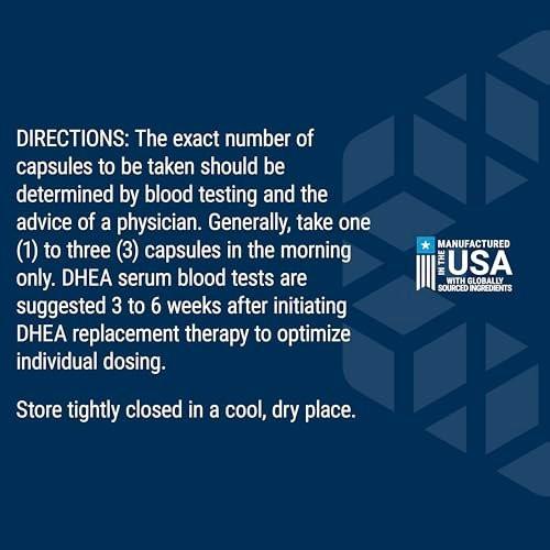 Life Extension DHEA 25 mg – Hormonbalance, Immunsystem, Sexualgesundheit, Knochen- & Herz-Kreislauf-Gesundheit, Anti-Aging & Stimmungsunterstützung – Glutenfrei, Nicht-GVO – 100 Kapseln