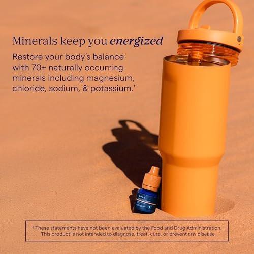 Trace Minerals ConcenTrace Mineraltropfen – Unterstützt Energie, Verdauung, Knochengesundheit & Hydration, 70+ ionische Mineralien mit Magnesium, Chlorid & Kalium | Keto, Vegan & Non-GMO | 6 Portionen