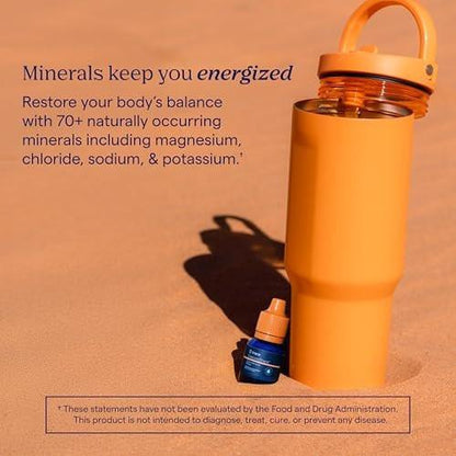 Trace Minerals ConcenTrace Mineraltropfen – Unterstützt Energie, Verdauung, Knochengesundheit & Hydration, 70+ ionische Mineralien mit Magnesium, Chlorid & Kalium | Keto, Vegan & Non-GMO | 6 Portionen