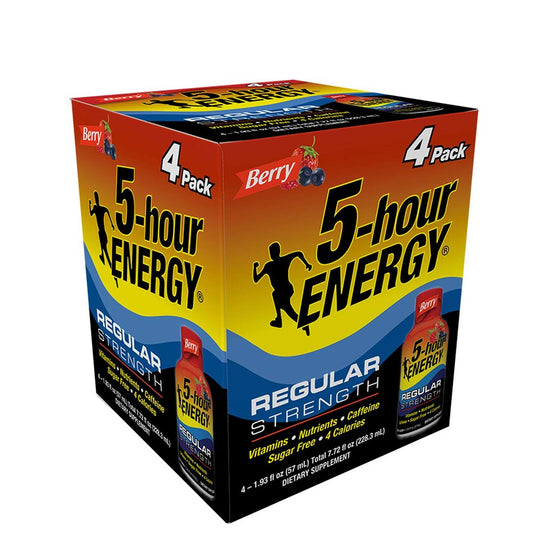 5-hour ENERGY Shot, Regular Strength, Berry, 1,93 oz, 4er-Pack