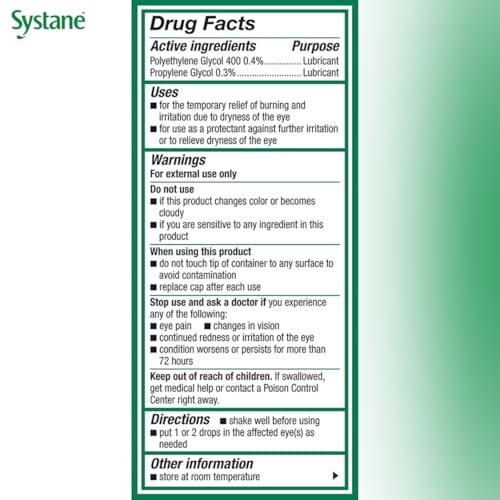 Systane Gleitende Augengel-Tropfen, 10 ml (Verpackung kann variieren)