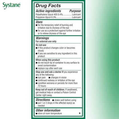 Systane Gleitende Augengel-Tropfen, 10 ml (Verpackung kann variieren)