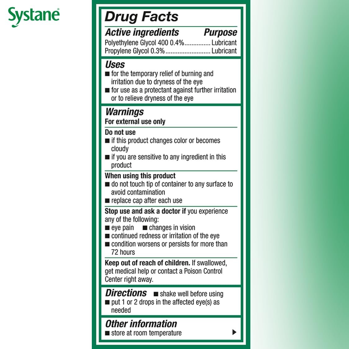 Systane Gleitende Augengel-Tropfen, 10 ml (Verpackung kann variieren)
