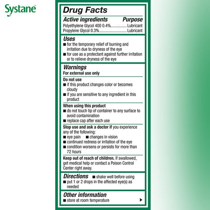 Systane Gleitende Augengel-Tropfen, 10 ml (Verpackung kann variieren)