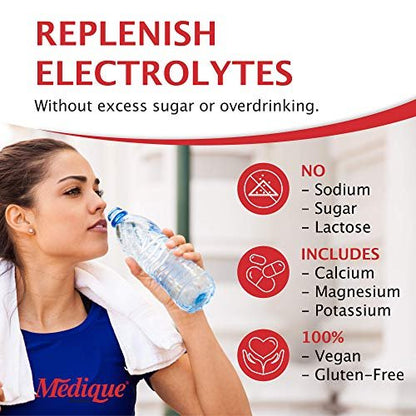 Medique 03033 Medi-Lyte Elektrolyt-Tabletten mit Kaliumchlorid gegen Krämpfe, 100 Tabletten