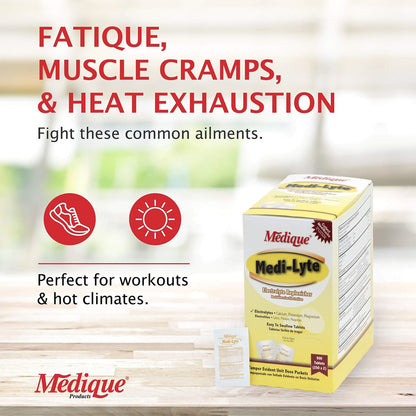 Medique 03033 Medi-Lyte Elektrolyt-Tabletten mit Kaliumchlorid gegen Krämpfe, 100 Tabletten