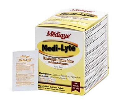 Medique 03033 Medi-Lyte Elektrolyt-Tabletten mit Kaliumchlorid gegen Krämpfe, 100 Tabletten