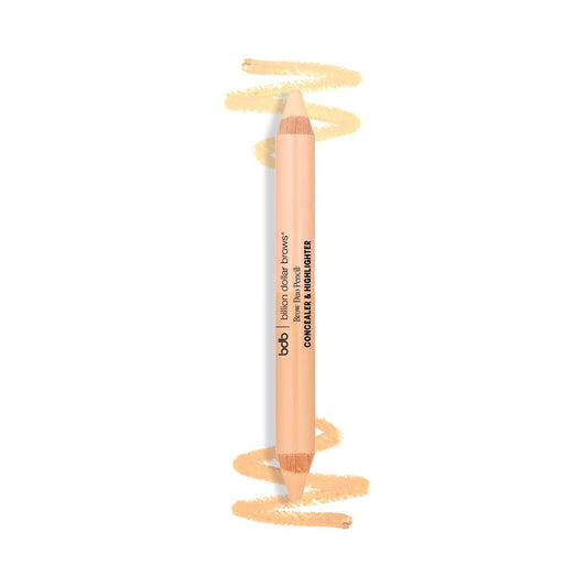 billion dollar brows Duo Brow Highlighter & Concealer Stift zum Anheben und Hervorheben der Augenbrauen, Universal, 3,6 g (0,13 Unzen)