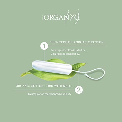 Organyc 100% Bio-Baumwoll-Tampons ohne Applikator – Normal, Regular, 16 Stück – Chlorfrei, ohne Duftstoffe, Rayon oder Chemikalien
