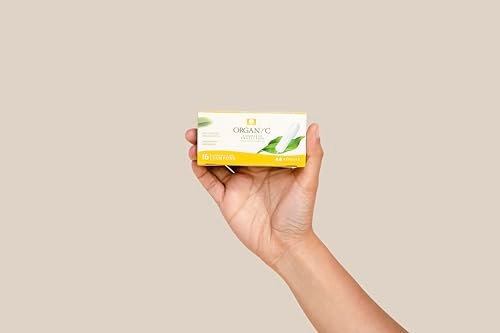 Organyc 100% Bio-Baumwoll-Tampons ohne Applikator – Normal, Regular, 16 Stück – Chlorfrei, ohne Duftstoffe, Rayon oder Chemikalien