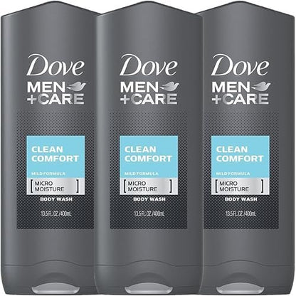 Dove Men+Care Körper- und Gesichtsreiniger, Clean Comfort, 3 x 400 ml