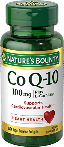Nature's Bounty CoQ10 100 mg plus L-Carnitin – 60 Weichkapseln für die Herzgesundheit