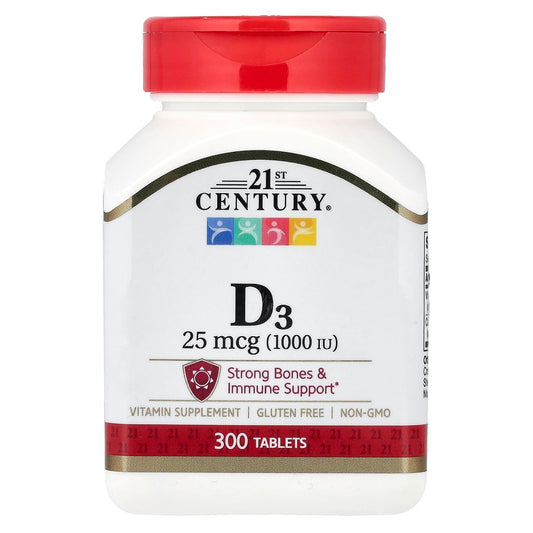 21st Century Vitamin D 1000 IE Tabletten, 300 Stück