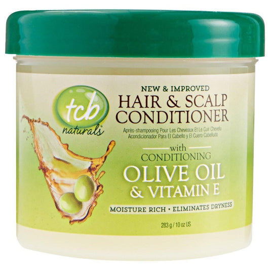TCB Naturals Haar- und Kopfhaut Conditioner 3er-Pack (3 x 283 g) mit kostenloser Nagelfeile