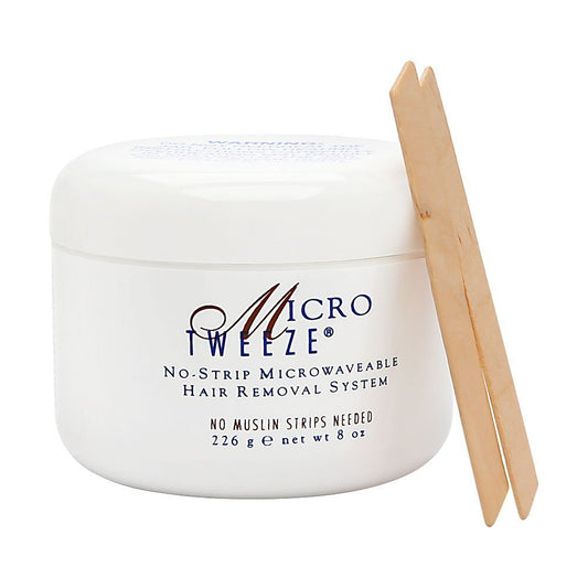 Micro Tweeze No-Strip Microwaveable Hair Removal Wax Kit – Stripless Waxing System für Gesicht und Körper, glatte und langanhaltende Ergebnisse, ideal für alle Hauttypen (8 Unzen)