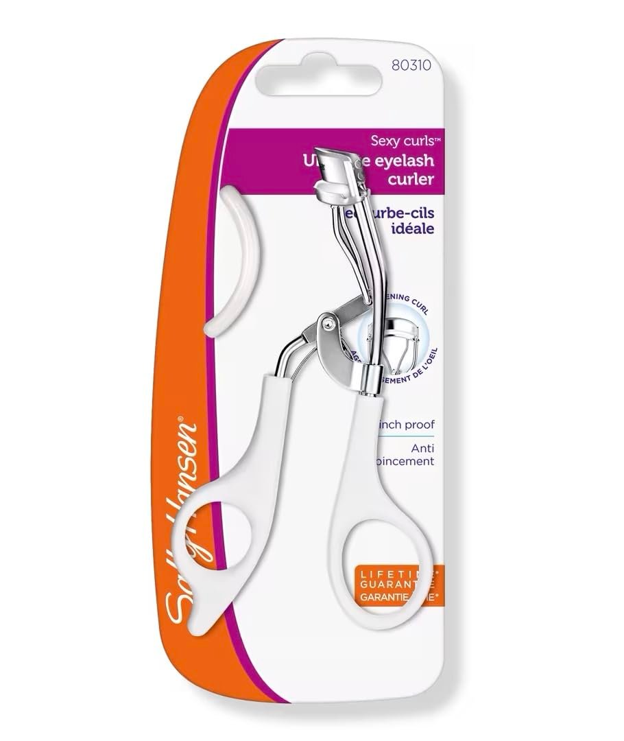 Sally Hansen Beauty Tools Sexy Curls Deluxe Metall-Wimpernzange mit Ersatzpad – 2-teiliges Set