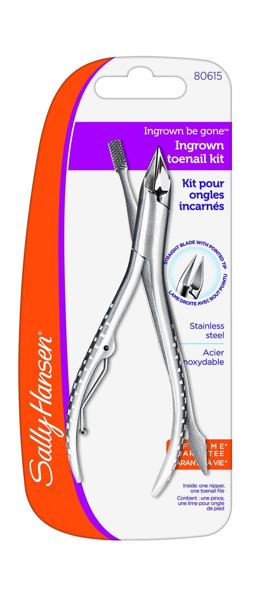 Sally Hansen Beauty Tools - Ingrown Be Gone Nagelhaut- und Nagelhautscheren-Set für eingewachsene Zehennägel, 1 Packung